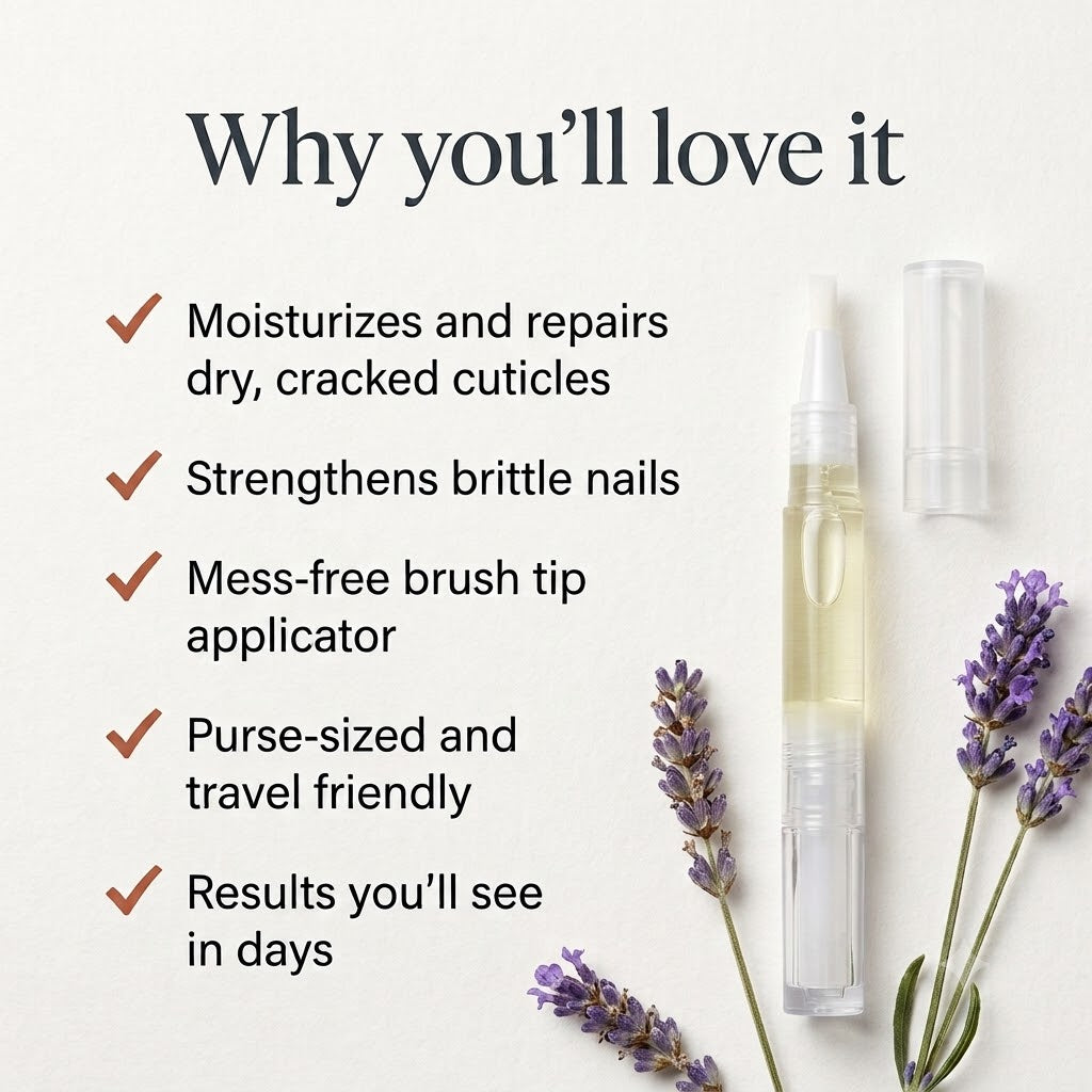 Why you'll love it: moisturizes cuticles, strengthens nails, mess-free brush tip, travel friendly